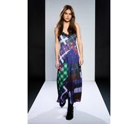 Debenhams Runway 1.8.1.8 Strappy Lace Detail Check Midi Slip Dress multi 12