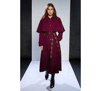 Debenhams Runway 1.8.18 Belted Cape Coat In Berry berry 8