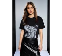 RUNWAY 1.8.1.8 Women's Runway 1.8.18 Corset Tee in Black | Size: 16 RUNWAY 1.8.1.8 Black 16