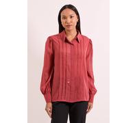 Debenhams Rust Collared Pintuck Detail Chiffon Shirt rust 16