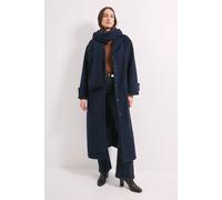 Debenhams Scarf Detail Maxi Coat In Navy navy 14