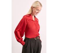 Debenhams Seam Detail Satin Shirt In Rust