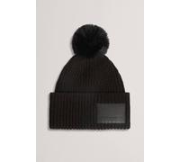 Debenhams Sershii Colourblock Bobble Hat Black black One Size
