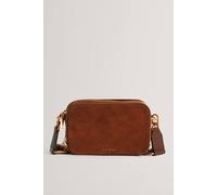 Debenhams Shayann Webbing Suede Crossbody Camera Bag Brown brown