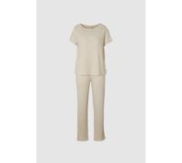 Debenhams Short Sleeve Jersey Pj Set Antique White Marl white