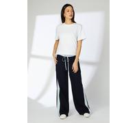 Debenhams Side Stripe Barrel Leg Trousers In Navy navy 16