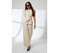 Debenhams Side Stripe Pull On Trousers In Taupe taupe 10