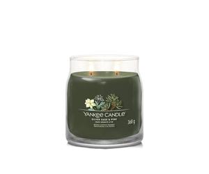 Debenhams Silver Sage & Pine Signature Medium Jar Candle multi