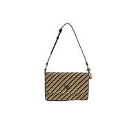 Debenhams Simona Flap Shoulder Bag Natural Black, One Size, Natural
