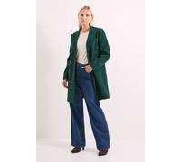 Debenhams Single Breasted Longline Coat In Green green 18