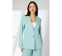 Debenhams Single Breasted Pocket Detail Blazer In Teal teal 10