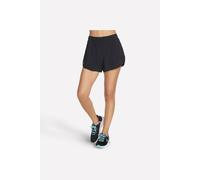 Skechers Women's Performance 3 Inch Hybrid Short in Black, Size Large | Polyester/Spandex