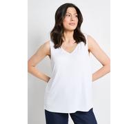 Debenhams Soft Touch Reversible Jersey Vest In Ivory ivory