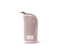 Debenhams Standing Makeup Brush Case - Mocha Gingham With Frill multi