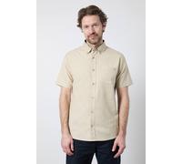 Debenhams Stone Short Sleeve Linen Blend Shirt stone
