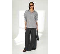 Debenhams Striped Button Front Shirt With Piping Detail In Mono mono 12