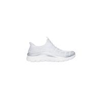 Debenhams Summits Plus Slip-Ins Mesh Trainers With Bungee Laces - White/silver white