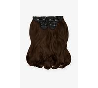 Super Thick 16" 5 Piece Blow Dry Wavy Clip In Extensions Choc Brown Brown