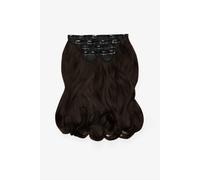 Super Thick 16" 5 Piece Blow Dry Wavy Clip In Extensions Dark Brown Brown