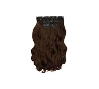 LullaBellz Super Thick 22" 5 Piece Curly Clip In Hair Extensions Chocolate Brown