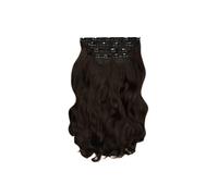 LullaBellz Super Thick 22" 5 Piece Curly Clip In Hair Extensions Dark Brown