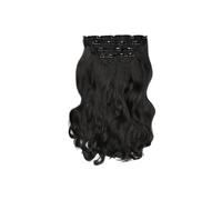 Lullabellz Super Thick 22" 5 Piece Curly Clip In Extensions in Natural Black Lullabellz Natural Black One Size
