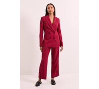 Debenhams Tab Straight Leg Trouser In Berry berry 16