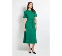 Principles Women's Green High Neck Flared Skirt Ponte Midi Dress | Size: 14 Principles Green 14