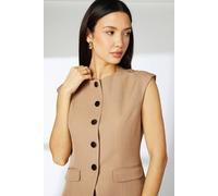 Debenhams Tailored Waistcoat In Taupe taupe 16