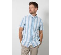 Maine Men's Teal Stripe Short Sleeve Shirt | Size: 3XL Maine Teal 3XL
