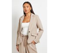 Debenhams Textured Single Breasted Blazer In Stone