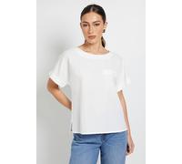 Debenhams Textured Stripe Blouse In White white