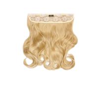 Lullabellz Thick Curly Clip In Hair Extensions, 16-Inch Length, Golden Blonde