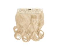 LullaBellz Thick 16" 1 Piece Curly Clip In Hair Extensions Light Blonde