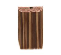 LullaBellz Thick 18" 1 Piece Straight Clip In Hair Extensions Blondette Browns