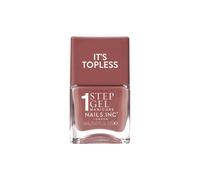 Nails.INC It's Topless Alexis Nude Tan Gel-Like Nail Polish | Glossy 1-step gel formula lasts up to 6 days with no UV light. Formulated with bio-peptides for strong nails.