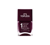 Nails.INC It's Topless Anya Burgundy Gel-Like Nail Polish | Glossy 1-step gel formula lasts up to 6 days with no UV light. Formulated with bio-peptides for strong nails.