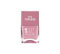 Nails.INC It's Topless Pia Light Mauve Gel-Like Nail Polish | Glossy 1-step gel formula lasts up to 6 days with no UV light. Formulated with bio-peptides for strong nails.