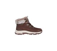 Skechers Women's Trego Snow Worries Hiking Boot, Chocolate Suede/Duraleather/Faux Fur, 4 UK