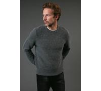 Debenhams Tuck Stitch Yoke Crew Neck Jumper In Charcoal charcoal