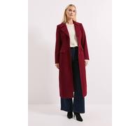 Debenhams Twill Button Up Coat In Cranberry cranberry 18