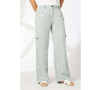 Debenhams Twill Cargo Trousers In Pale Blue pale blue 18