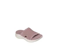 Debenhams Ultra Flex 3.0 Sandal Scalloped Shimmer Knit Slide W/yoga Foam In Mauve mauve