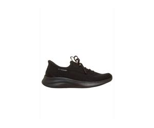 Debenhams Ultra Flex 4.0 Stretch Knit Fixed Lace Slip-Ins Trainers Black black