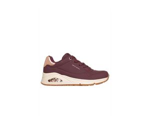 Debenhams Uno Metallic Heel Lace-Up Trainers Purple purple