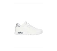 Debenhams Uno Metallic Heel Trainers White/silver white