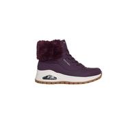 Skechers Women's Uno Rugged Fall Air Sneaker, Wine Durabuck/Faux Fur, 8 UK