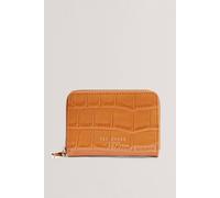 Debenhams Varlee Croc Effect Small Zip Around Wallettan tan