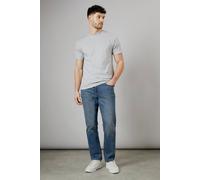 Debenhams Vintage Wash Premium Stretch Straight Fit Jeans In Dark Blue dark blue