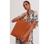Debenhams Wenella Croc Effect Large Tote Icon Bag Tan tan One Size
